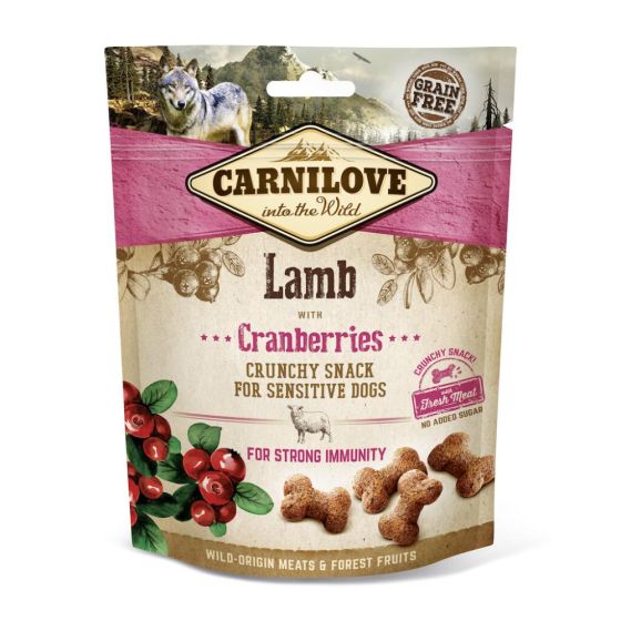 Carnilove Dog Treat Crunchy Agneau et Airelles 200gr