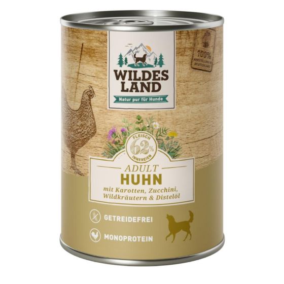 Wildes Land Boite Adult Poulet Carotte & Courgettes 6x400g