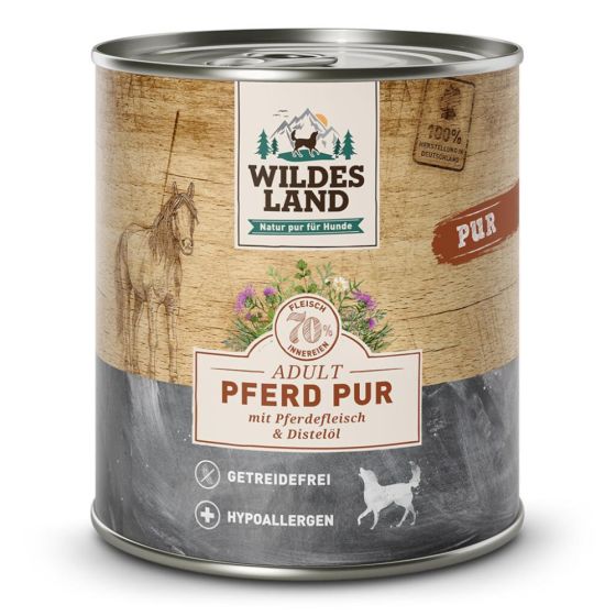 Wildes Land Boite Adult Cheval PUR Huile de carthame 6x800g