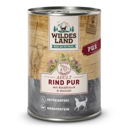 Wildes Land Boite Adult Boeuf PUR Huile de carthame 6x400g