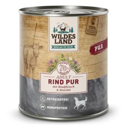 Wildes Land Boite Adult Boeuf PUR Huile de carthame 6x800g