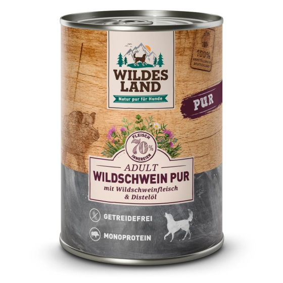 Wildes Land Adult Boar Box PURE Safflower Oil 6x400g