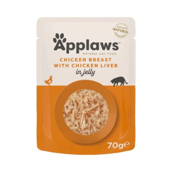 Applaws Pouch in White Jelly&Chicken Liver 70gr