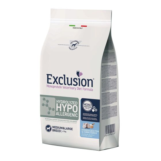 Exclusion Dog VET Hydrolysed Med/Maxi 2kg