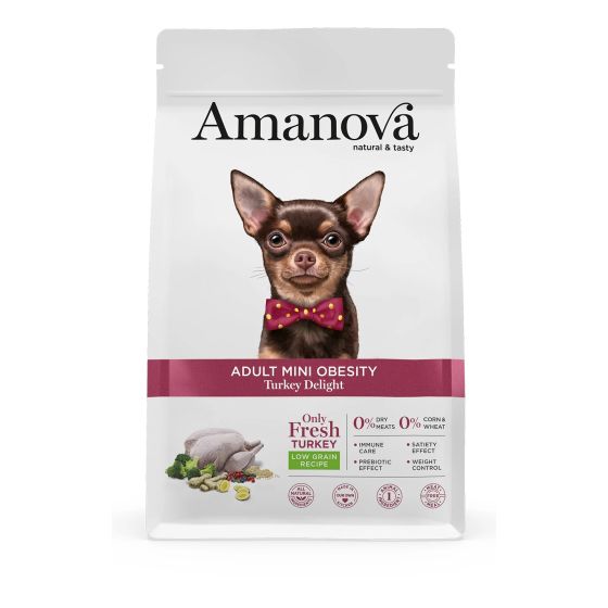 Amanova Dog Adult Low Grain Mini Obesity Turkey Delight 7kg