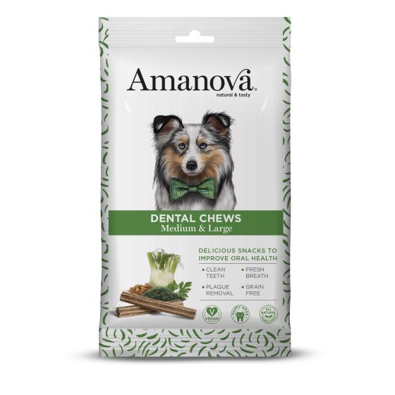 Amanova Dog Dental Chews Medium & Large (Vegan) 10x180g