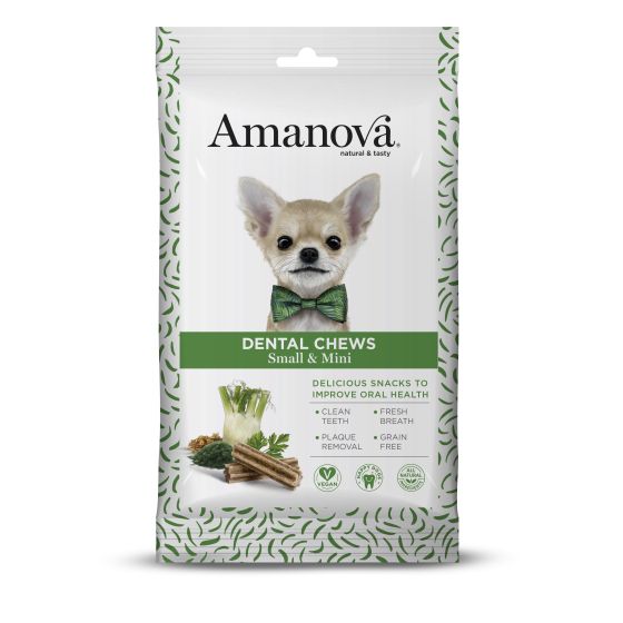 Amanova Dog Dental Chews Small & Mini (Vegan) 12x110g