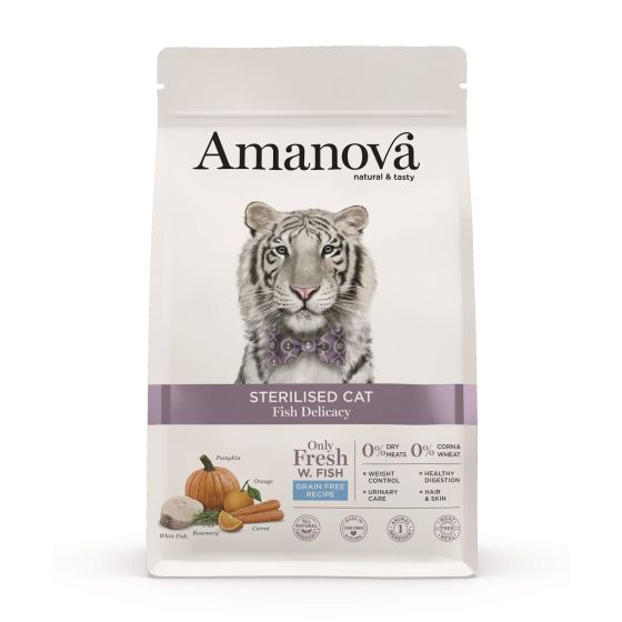 Amanova Cat No GrainSterilisedFish Delicacy 1.5kg