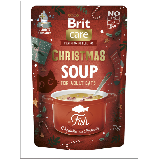 BRIT CARE Feline Adult Christmas Soup Poisson 75gr