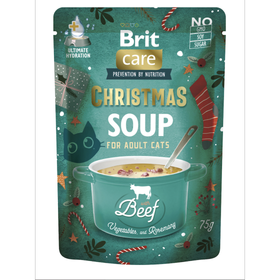BRIT CARE Feline Adult Christmas Soup Beef 75gr