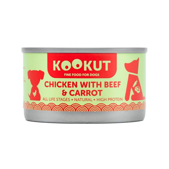 Kookut DOG Chicken with Beef and Carrot 90gr