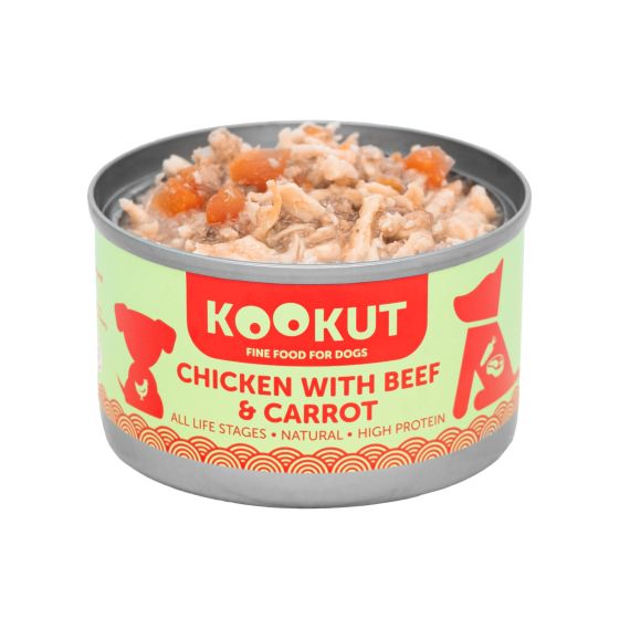 Kookut DOG Poulet avec Boeuf et Carotte 90gr