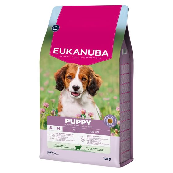 Eukanuba dog puppy S/M Lamb&Rice 12kg (Delivery time 3 to 7 days)