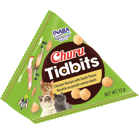 Inaba Churu Tidbits Cat Poulet Dashi 3x12gr
