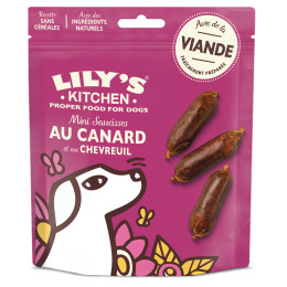 Lily's Kitchen Dog Treat Mini Saucisses Canard & Chevreuil 70g
