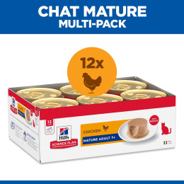 Hill's Feline Mousse Mature Senior Tins, 12 x 85g