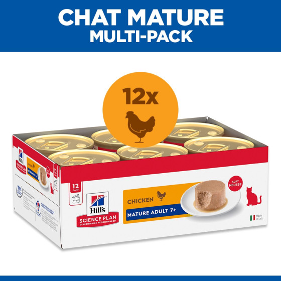 Hill's Feline Boite Mousse Mature Senior 12x85gr