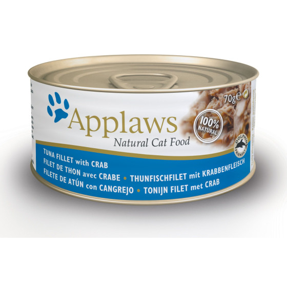 Food for cat-in-a-box Applaws tuna and crab 70 g