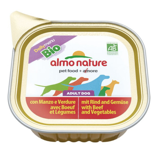 Almo Nature dog Bio Pâté 100g Beef and vegetables