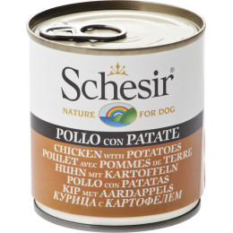 Schesir Dog Food, Chicken and Potato, 285g tin