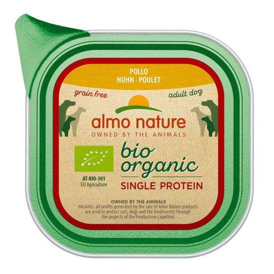 Almo Nature dog,  Single Proteine Poulet 11x150gr