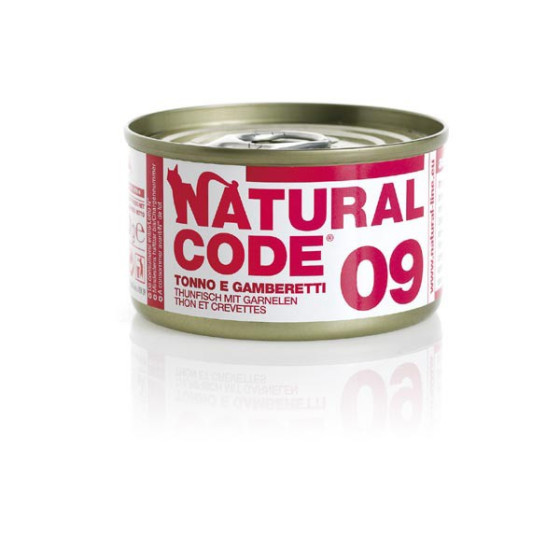 Natural Code Cat boite N°9 Thon et Crevette 85gr