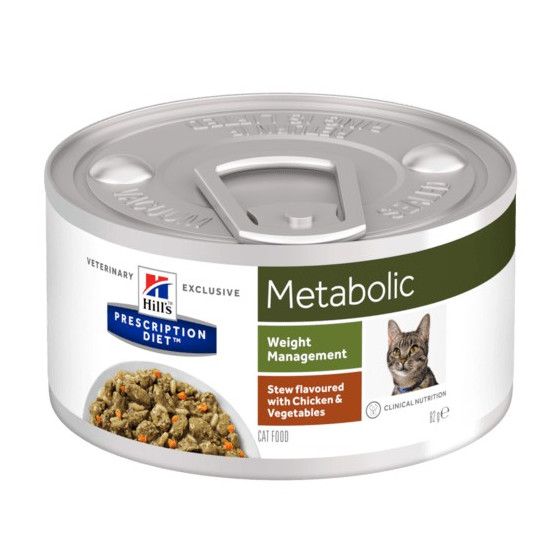 Prescription Diet™ Metabolic Feline Stewed Chicken Vegetable Box 24x82gr