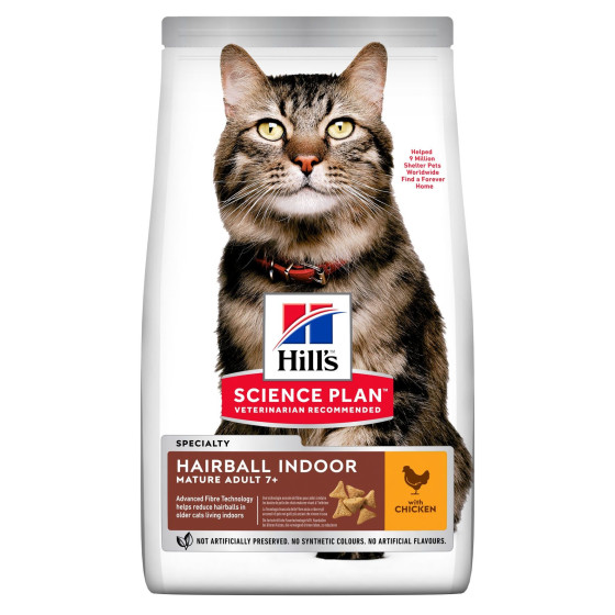 Hill's feline Senior hairball control 2.5 kg (Period 2-5 days)