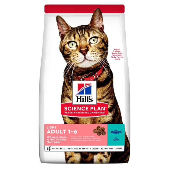 Hill's feline adulte light thon  1.5kg (Delai 2  a 5 jours)