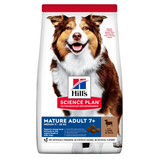 Hill's Senior canine lamb and rice 14kg