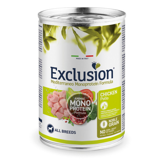 Exclusion MEDITERRANEO Monoprotein Adult all Breeds Chicken 24x400gr