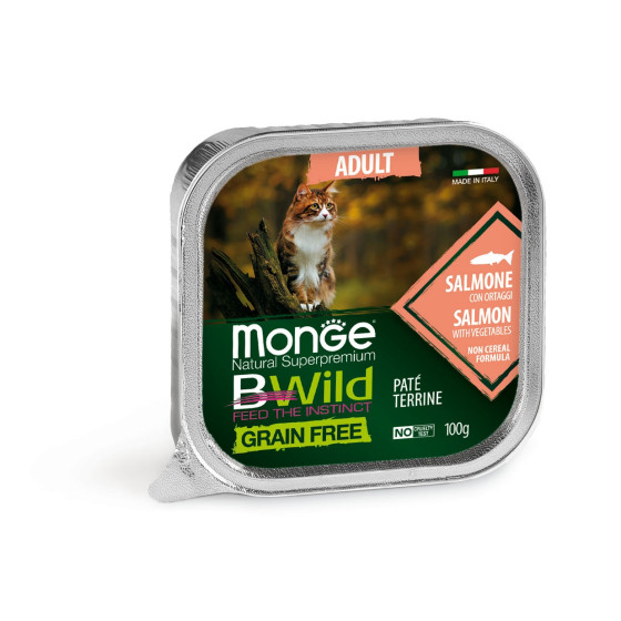 Monge Cat Bwild GF Adult Salmon 32x100g