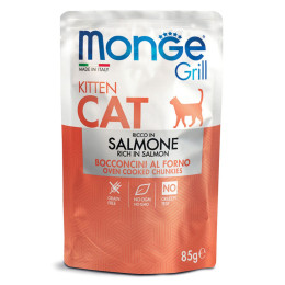 Monge Grill Cat Kitten Salmon 28x85g