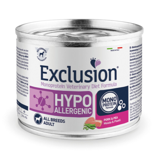 Exclusion Dog VET Hypo Adult All Br Pork  24x200g