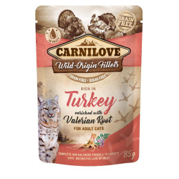 Carnilove Fel Adult Turkey & Valerian Sachet 24x85gr (on order)