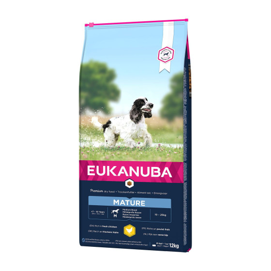 Eukanuba dog mature & senior medium 12kg (Delivery time 3 to 6 days)