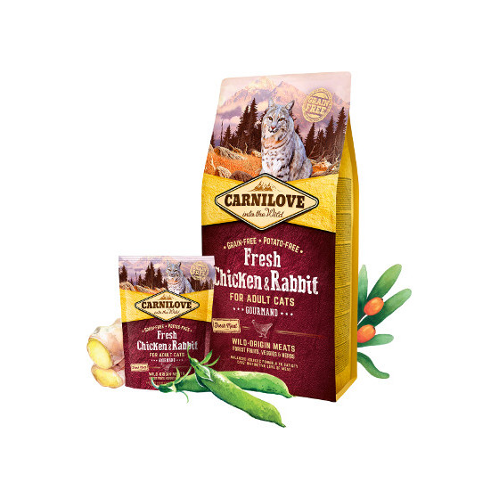 Carnilove Fresh  Fel Adult Poulet Lapin gourmand