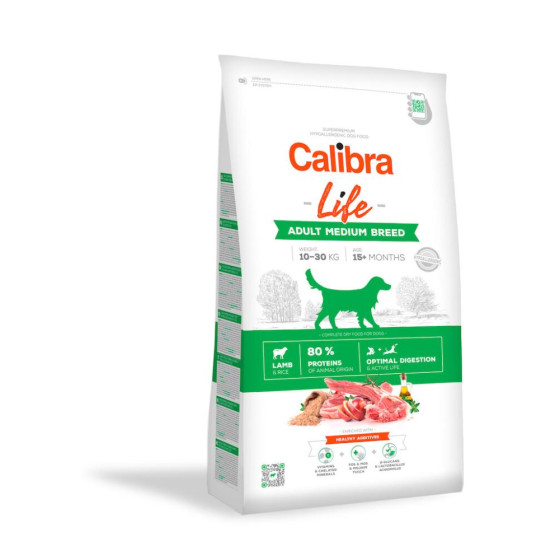 Calibra Canine Adult Medium Agneau et riz 12kg