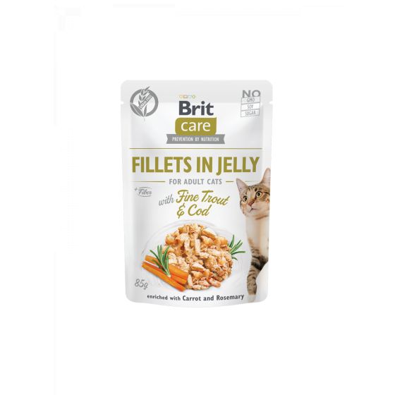 BRIT CARE Feline Jelly Trout & Cod 85gr