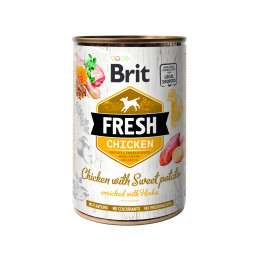 Brit Fresh Dog Boite Poulet avec Patate douce 6x400gr