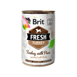 Brit Fresh Dog Boite Dinde avec Pois 6x400gr