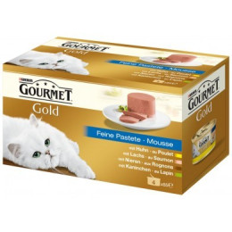 Nourriture pour chat Gourmet Gold Mousse assortis 4x85g