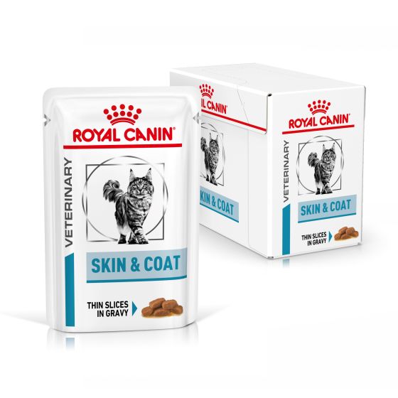 RC Vet Cat Skin and Coat Thin Slices in Gravy 4x12x85gr